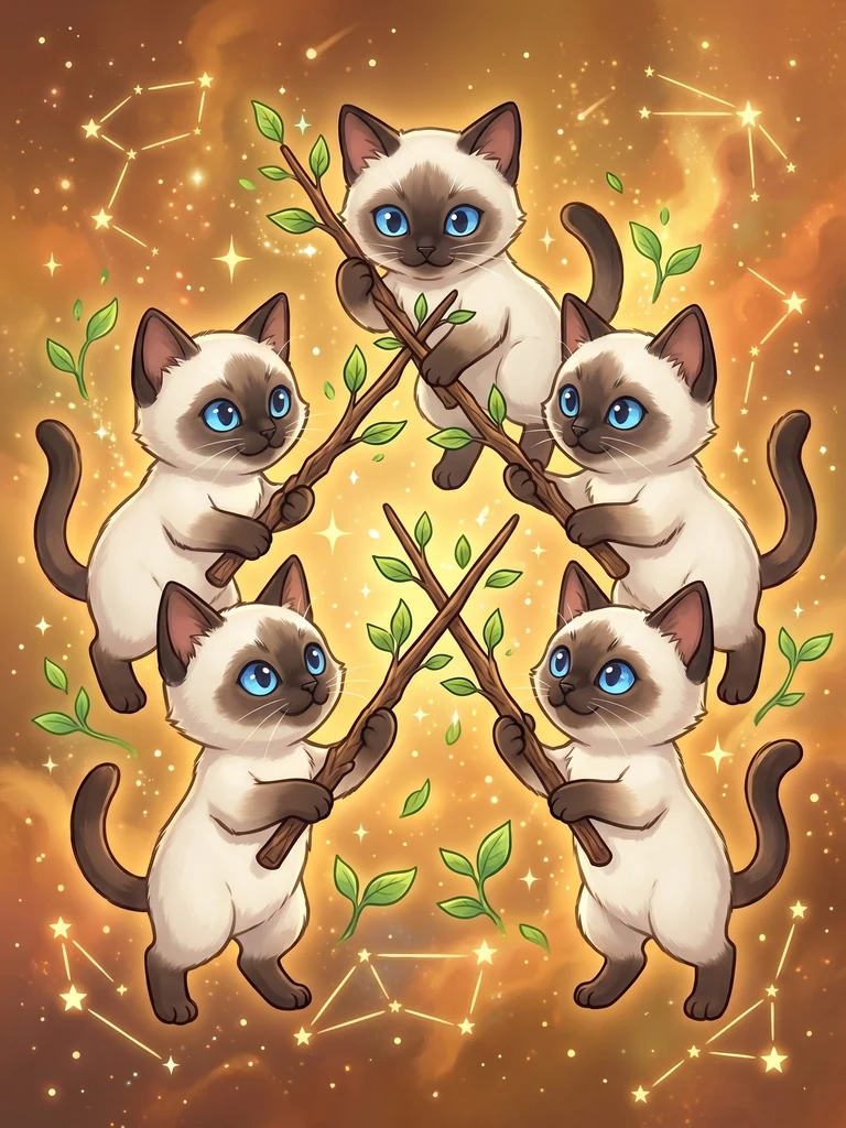 5 of Wands tarot card