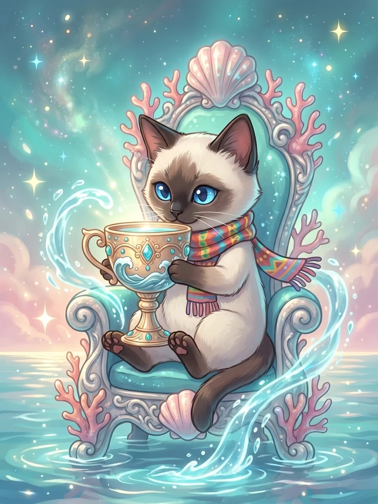 Queen of Cups Reversed tarot card
