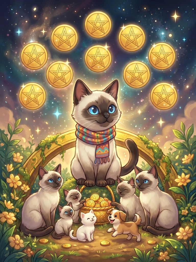 10 of Pentacles Reversed tarot card
