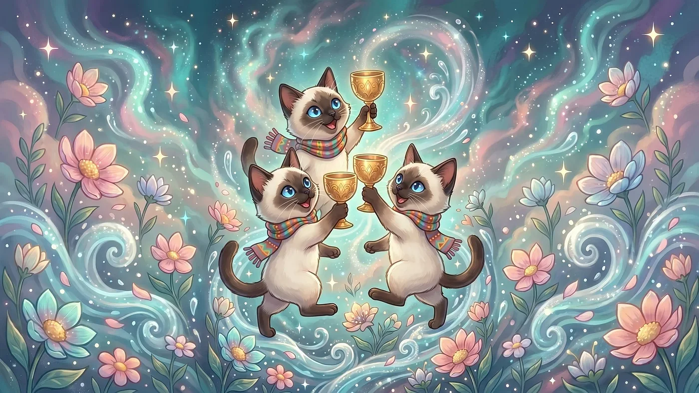 Three of Cups Tarot Card Meaning | Upright, Reversed, Love