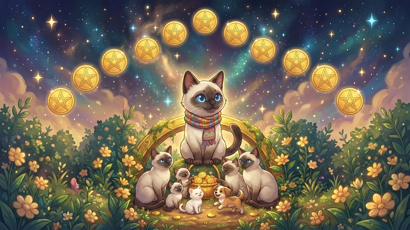 Ten of Pentacles Tarot Card Meaning | Upright, Reversed, Love