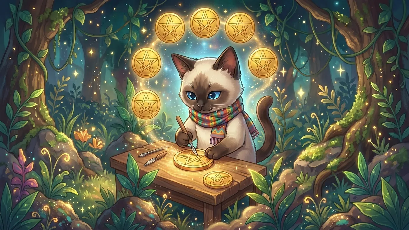 Eight of Pentacles Tarot Card Meaning | Upright, Reversed, Love
